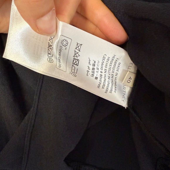 Stella McCartney Black Ruffle Hem Peplum Tunic  Top Size 40 - Picture 3 of 10